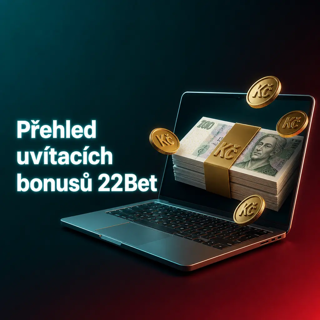 Tabulka uvítacích bonusů 22Bet s přehledem sazeb, maximálních částek a sázecích požadavků pro kasino a sázky